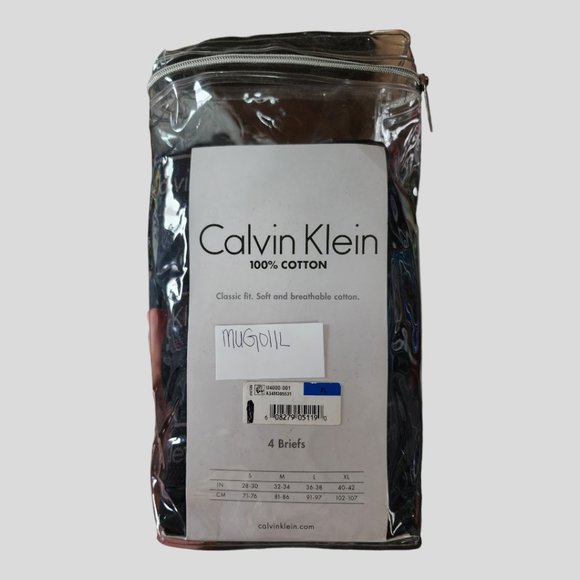 NIB CALVIN KLEIN "BLACK" Classic Fit Briefs XL NIB - Picture 3 of 3